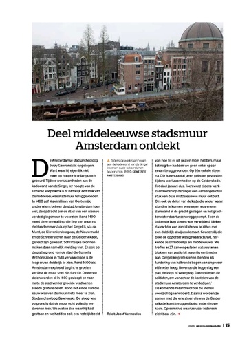 Middeleeuwse stadsmuur Amsterdam ontdekt