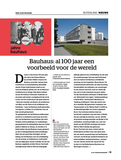 Bauhaus: al 100 jaar een voorbeeld voor de wereld