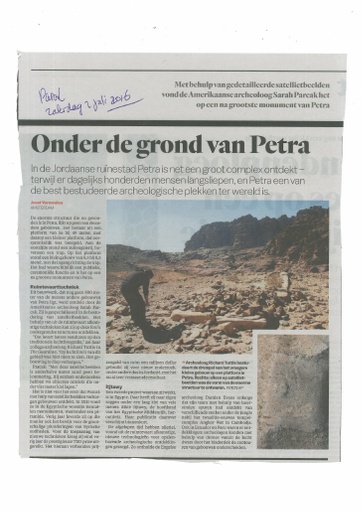 Onder de grond van Petra